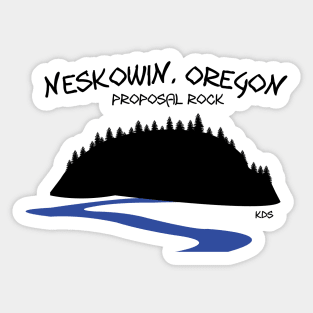 Neskowin Oregon Proposal Rock Sticker